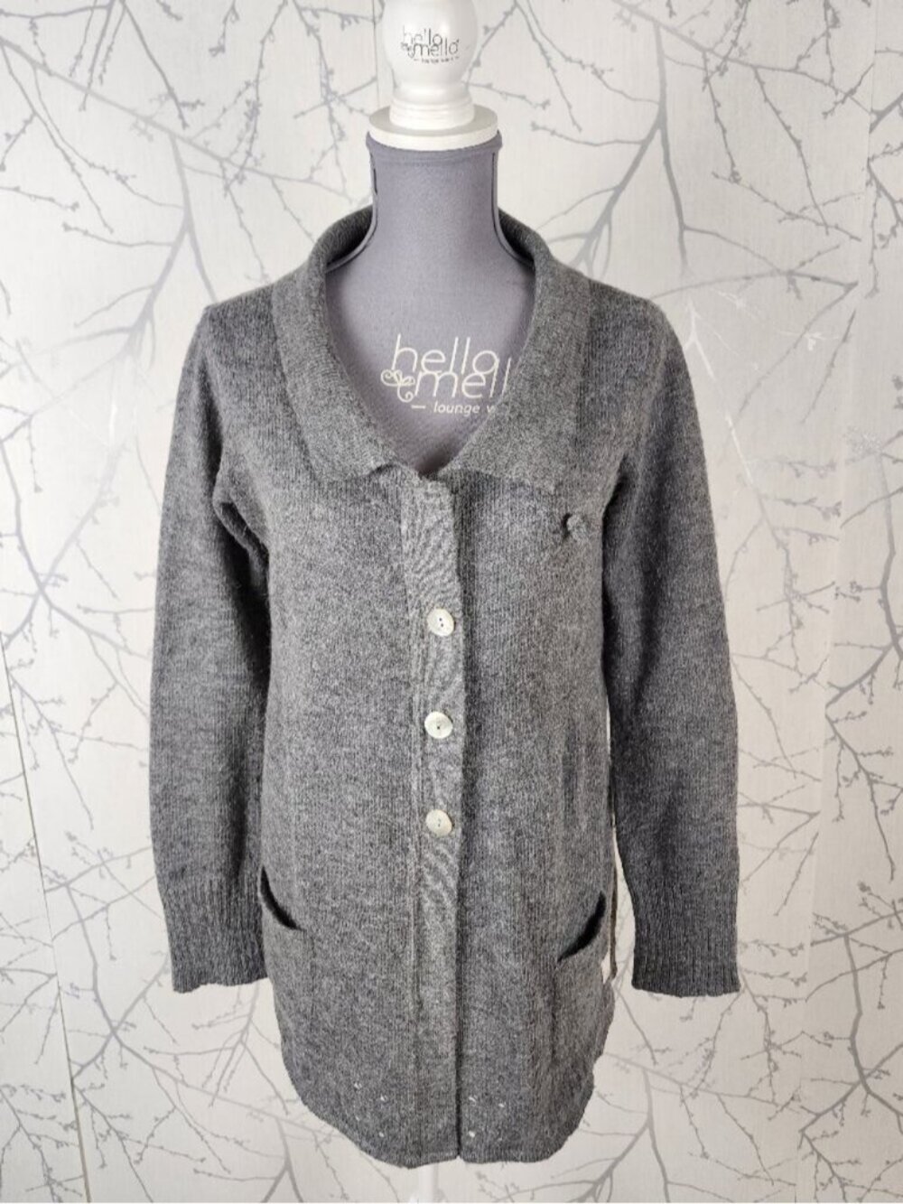 Odd Molly 336 Gray Alpaca Wool Blend Button Front Cardigan